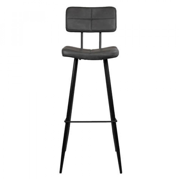 KJ CUB Grey industrial Upholstered indoor bar stool